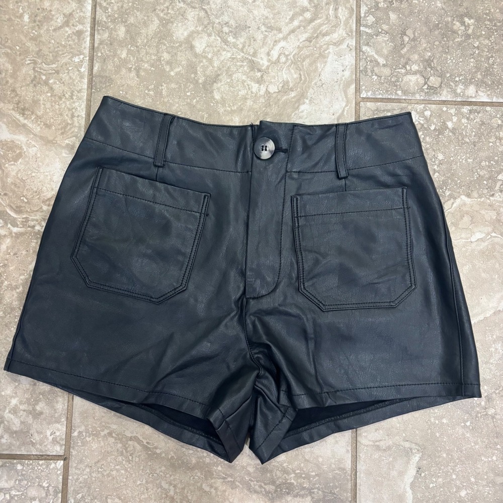The Colette Faux Leather Shorts by Maeve Sz 27 - Picture 2 of 14